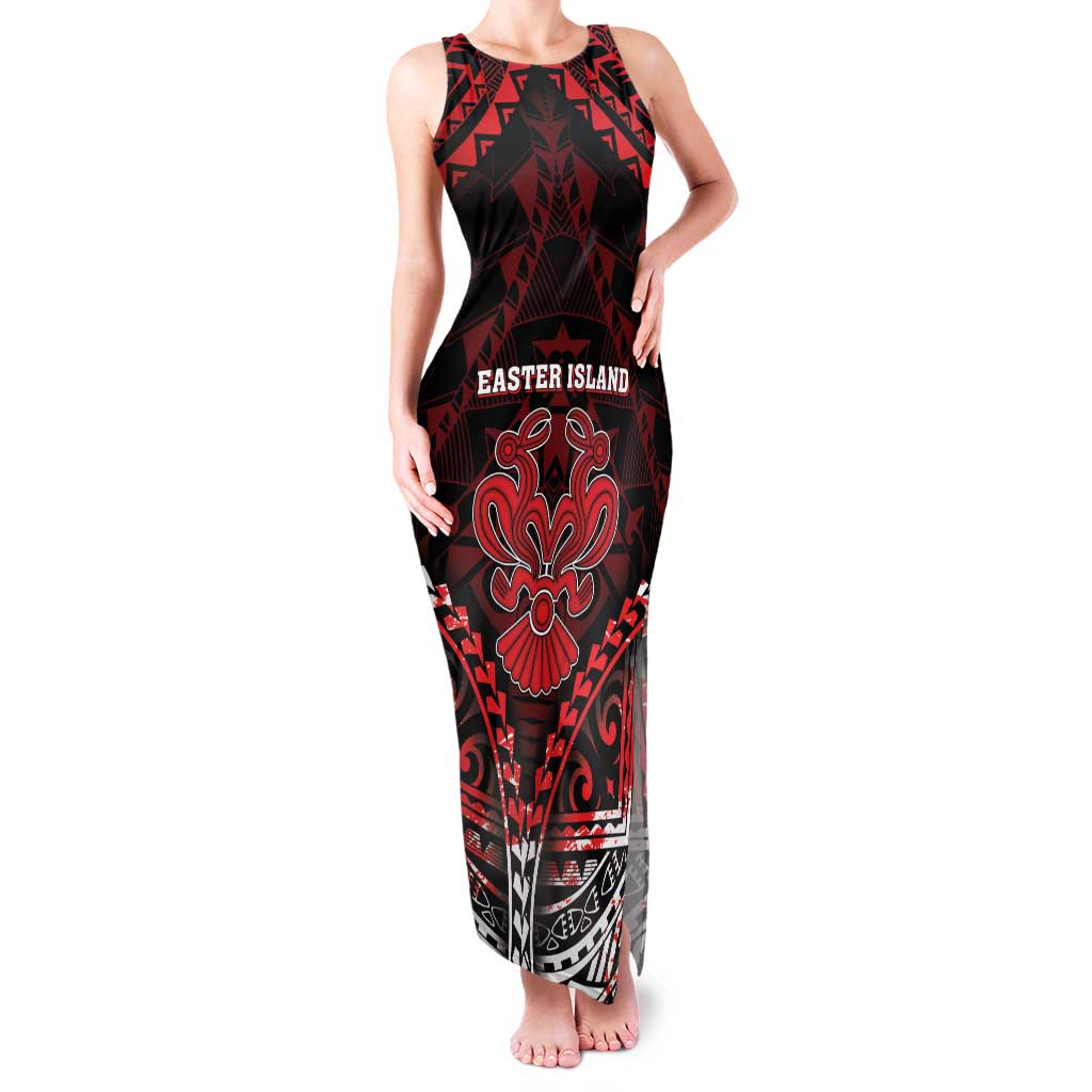 Personalised Easter Island Family Matching Tank Maxi Dress and Hawaiian Shirt Polynesian Pattern Emblem