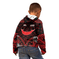 Personalised Easter Island Kid Hoodie Polynesian Pattern Emblem