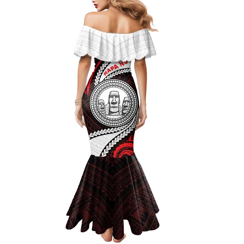 Easter Island Family Matching Mermaid Dress and Hawaiian Shirt Moai Statues Polynesian Style LT05 - Polynesian Pride