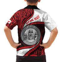 Easter Island Family Matching Short Sleeve Bodycon Dress and Hawaiian Shirt Moai Statues Polynesian Style LT05 - Polynesian Pride