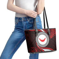 Easter Island Leather Tote Bag Moai Statues Polynesian Style
