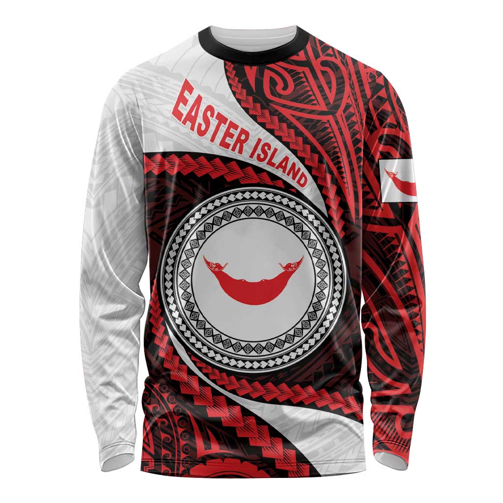 Easter Island Long Sleeve Shirt Moai Statues Polynesian Style