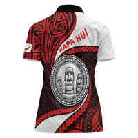 Easter Island Women Polo Shirt Moai Statues Polynesian Style LT05 - Polynesian Pride