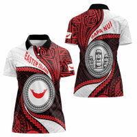 Easter Island Women Polo Shirt Moai Statues Polynesian Style LT05 - Polynesian Pride