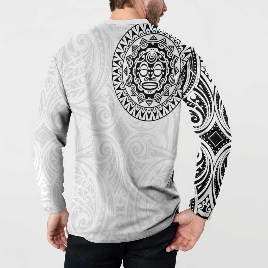 New Zealand Aotearoa Button Sweatshirt Maori Te Mata O Rongokako LT05 - Polynesian Pride
