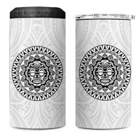 New Zealand Aotearoa 4 in 1 Can Cooler Tumbler Maori Te Mata O Rongokako LT05 One Size: 16 oz White - Polynesian Pride