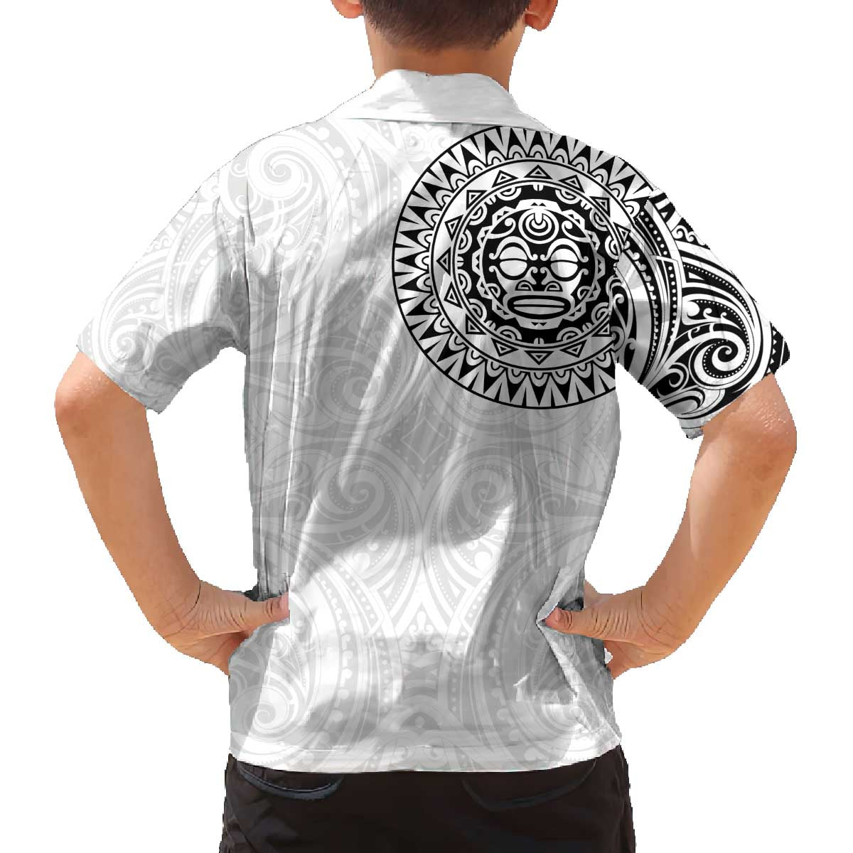 New Zealand Aotearoa Family Matching Off The Shoulder Long Sleeve Dress and Hawaiian Shirt Maori Te Mata O Rongokako LT05 - Polynesian Pride