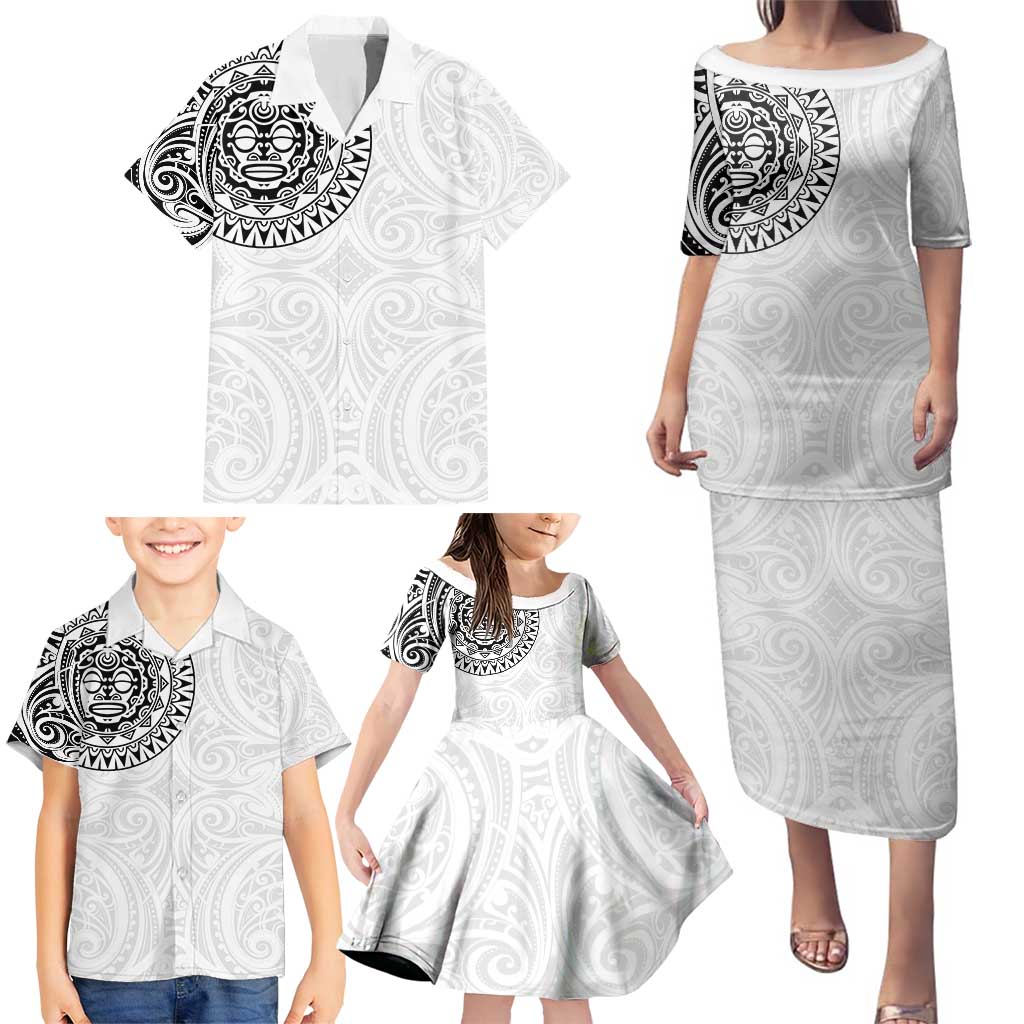 New Zealand Aotearoa Family Matching Puletasi and Hawaiian Shirt Maori Te Mata O Rongokako LT05 - Polynesian Pride