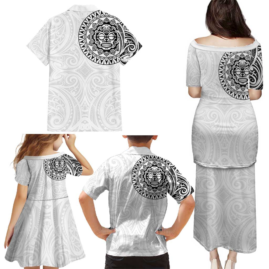 New Zealand Aotearoa Family Matching Puletasi and Hawaiian Shirt Maori Te Mata O Rongokako LT05 - Polynesian Pride