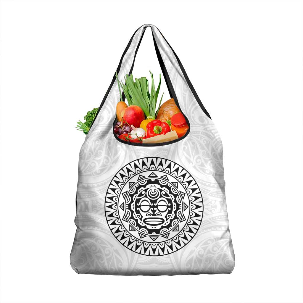 New Zealand Aotearoa Grocery Bag Maori Te Mata O Rongokako LT05 1-pack One Size White - Polynesian Pride
