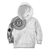 New Zealand Aotearoa Kid Hoodie Maori Te Mata O Rongokako LT05 Hoodie White - Polynesian Pride