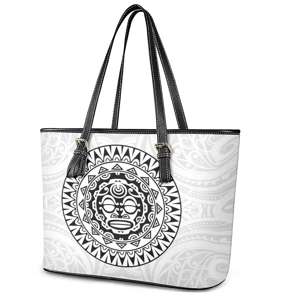 New Zealand Aotearoa Leather Tote Bag Maori Te Mata O Rongokako LT05 - Polynesian Pride
