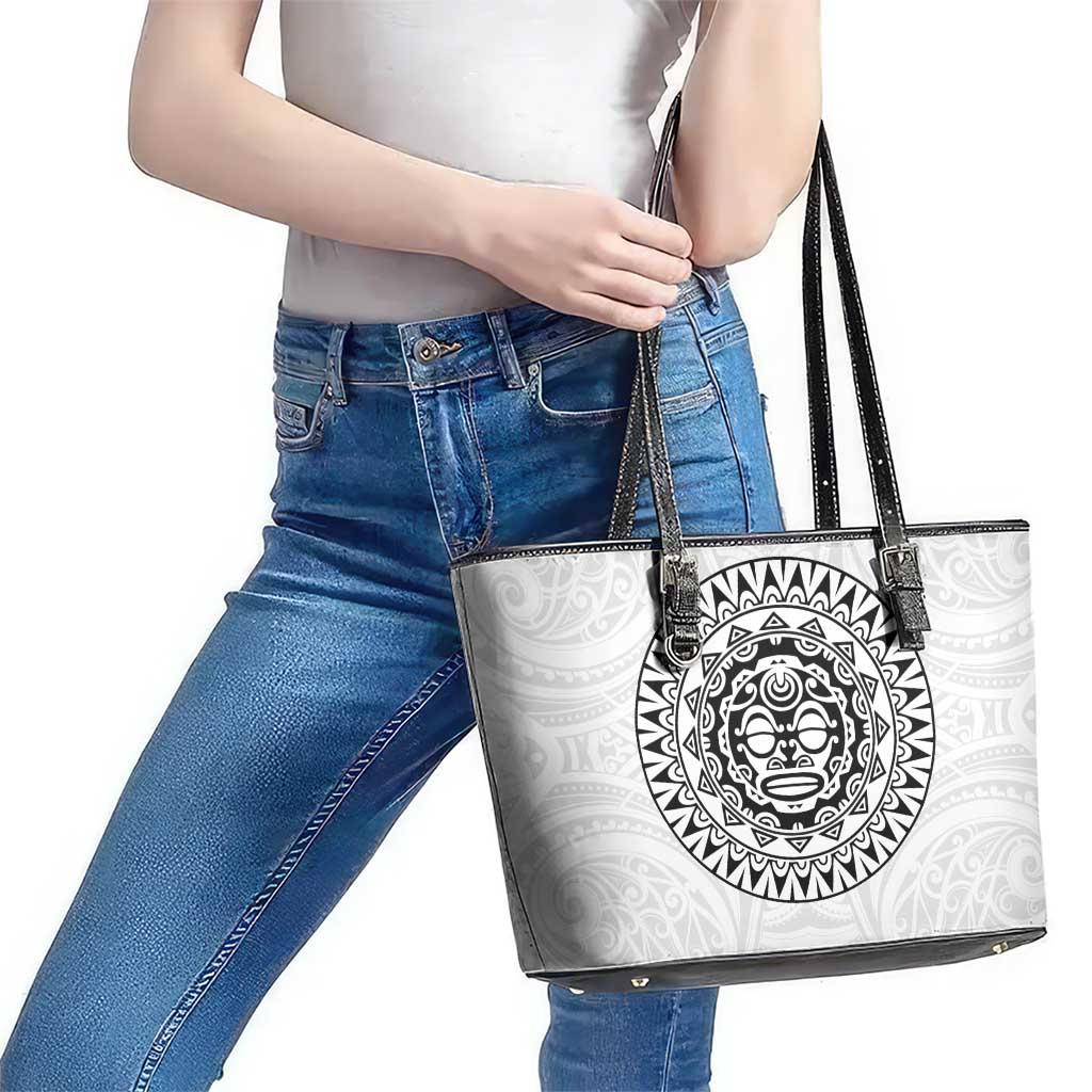 New Zealand Aotearoa Leather Tote Bag Maori Te Mata O Rongokako LT05 - Polynesian Pride
