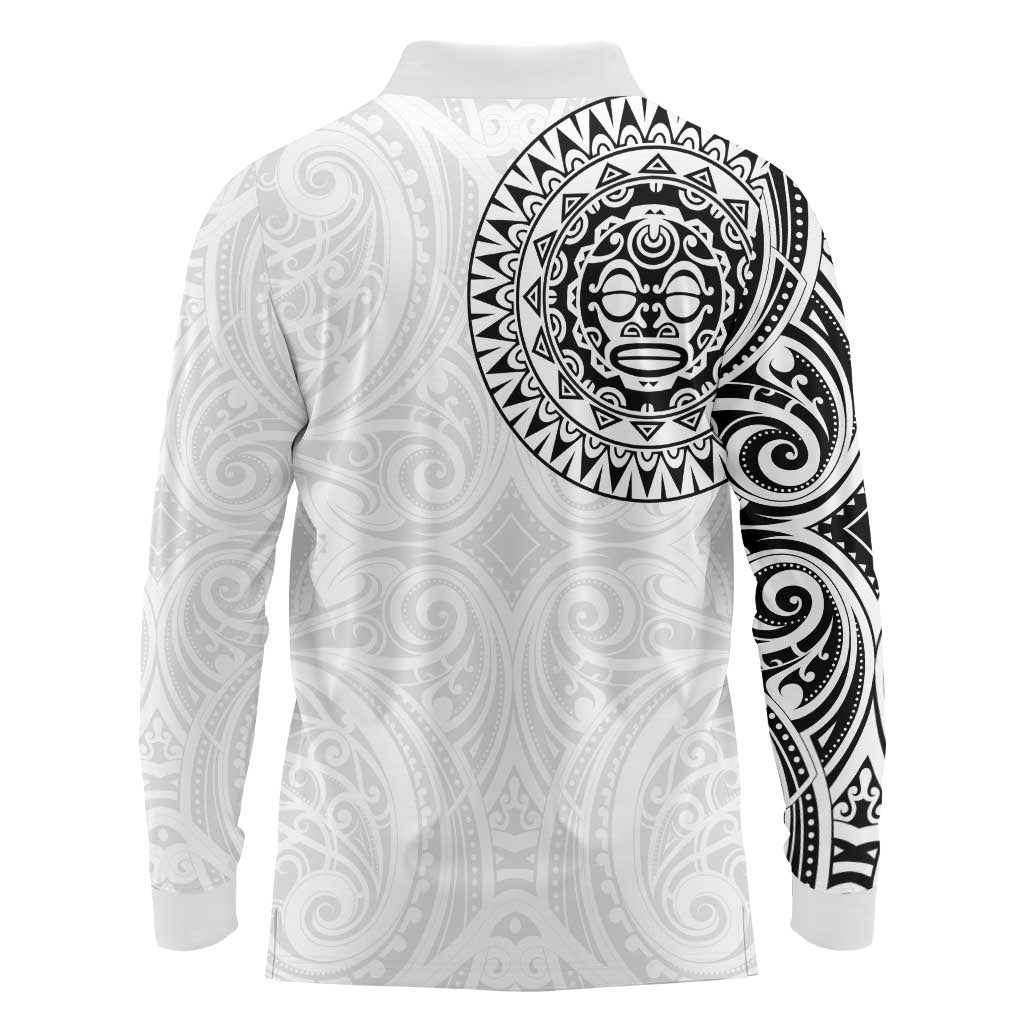 New Zealand Aotearoa Long Sleeve Polo Shirt Maori Te Mata O Rongokako LT05 - Polynesian Pride