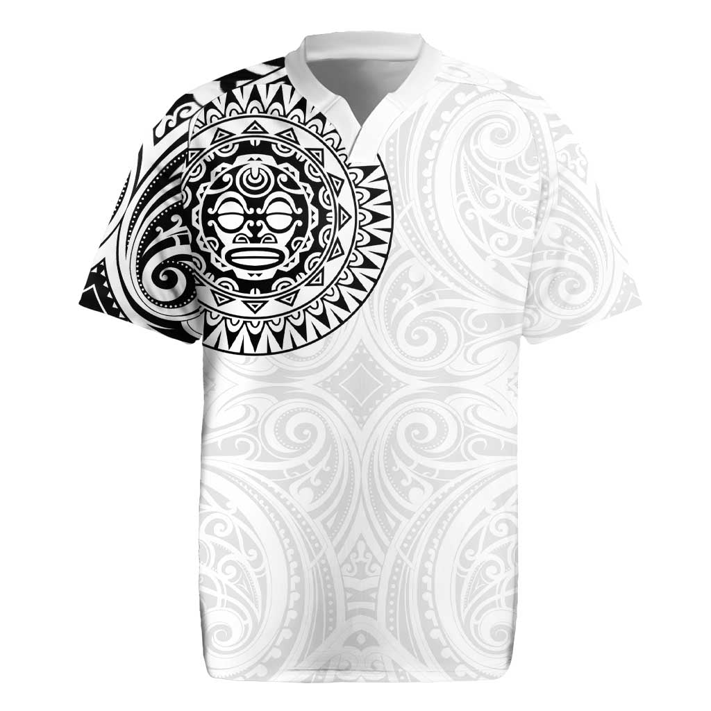 New Zealand Aotearoa Rugby Jersey Maori Te Mata O Rongokako LT05 White - Polynesian Pride