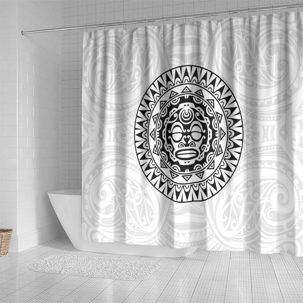 New Zealand Aotearoa Shower Curtain Maori Te Mata O Rongokako LT05 - Polynesian Pride