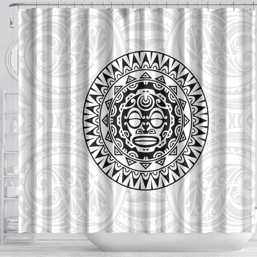 New Zealand Aotearoa Shower Curtain Maori Te Mata O Rongokako LT05 - Polynesian Pride
