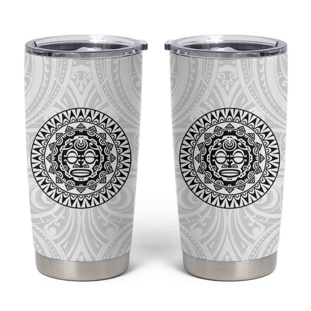 New Zealand Aotearoa Tumbler Cup Maori Te Mata O Rongokako LT05 White - Polynesian Pride