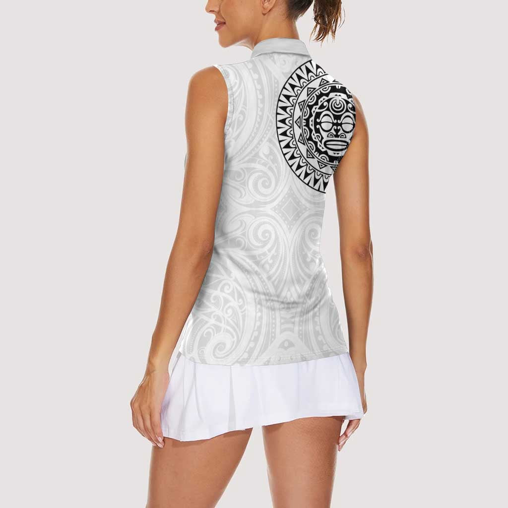 New Zealand Aotearoa Women Sleeveless Polo Shirt Maori Te Mata O Rongokako LT05 - Polynesian Pride