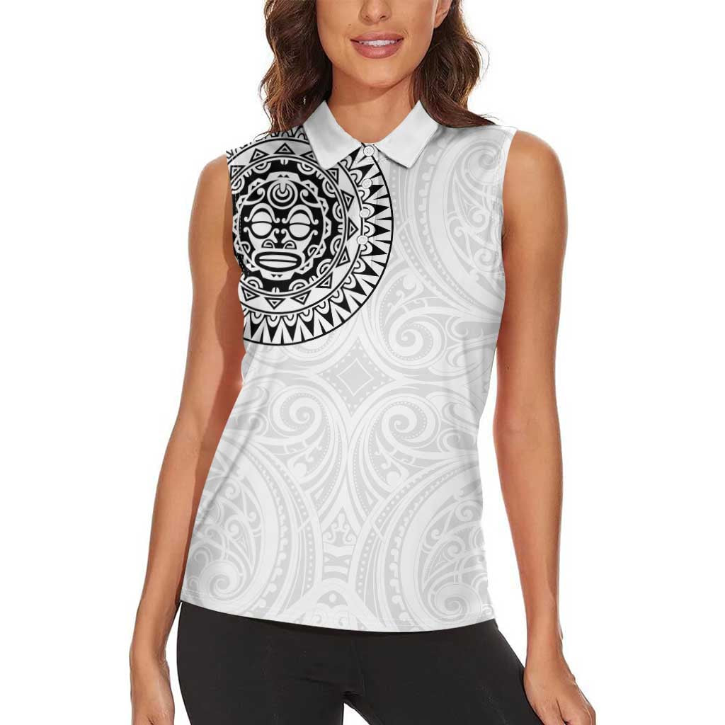 New Zealand Aotearoa Women Sleeveless Polo Shirt Maori Te Mata O Rongokako LT05 - Polynesian Pride