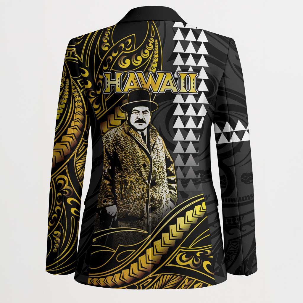 Hawaii Kuhio The Citizen Prince Blazer Gold Polynesian Tribal Tattoo