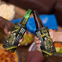 Hawaii Kuhio The Citizen Prince 4 in 1 Can Cooler Tumbler Gold Polynesian Tribal Tattoo LT05 - Polynesian Pride
