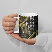 Hawaii Kuhio The Citizen Prince Ceramic Mug Gold Polynesian Tribal Tattoo