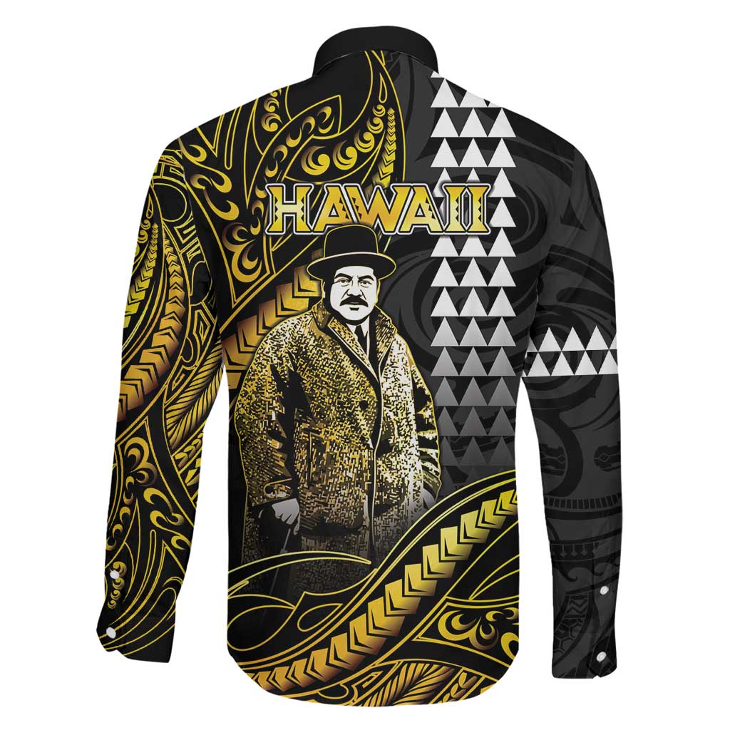 Hawaii Kuhio The Citizen Prince Family Matching Mermaid Dress and Hawaiian Shirt Gold Polynesian Tribal Tattoo LT05 - Polynesian Pride