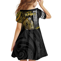 Hawaii Kuhio The Citizen Prince Family Matching Tank Maxi Dress and Hawaiian Shirt Gold Polynesian Tribal Tattoo LT05 - Polynesian Pride