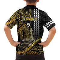Hawaii Kuhio The Citizen Prince Hawaiian Shirt Gold Polynesian Tribal Tattoo