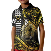 Hawaii Kuhio The Citizen Prince Kid Polo Shirt Gold Polynesian Tribal Tattoo LT05 Kid Gold - Polynesian Pride