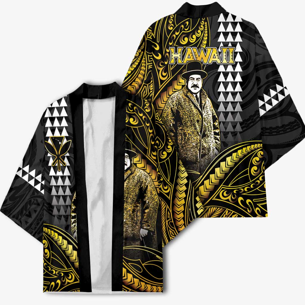 Hawaii Kuhio The Citizen Prince Kimono Gold Polynesian Tribal Tattoo