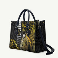 Hawaii Kuhio The Citizen Prince Leather Bag Gold Polynesian Tribal Tattoo LT05 Gold - Polynesian Pride