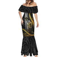 Hawaii Kuhio The Citizen Prince Mermaid Dress Gold Polynesian Tribal Tattoo LT05 - Polynesian Pride