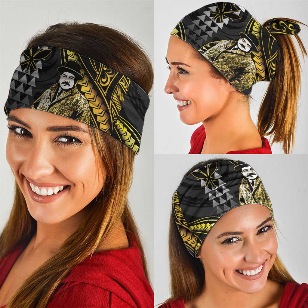 Hawaii Kuhio The Citizen Prince Neck Gaiter Gold Polynesian Tribal Tattoo