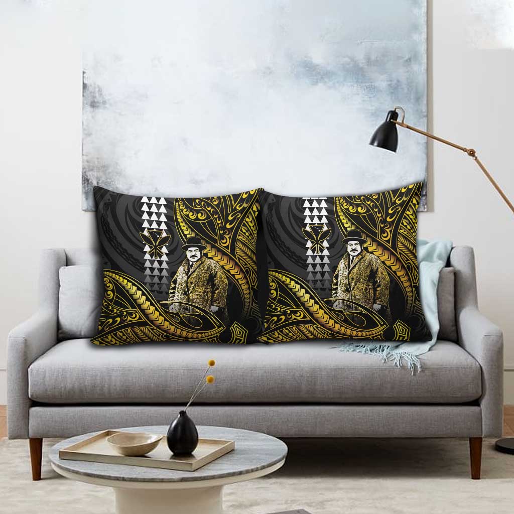 Hawaii Kuhio The Citizen Prince Pillow Cover Gold Polynesian Tribal Tattoo LT05 - Polynesian Pride