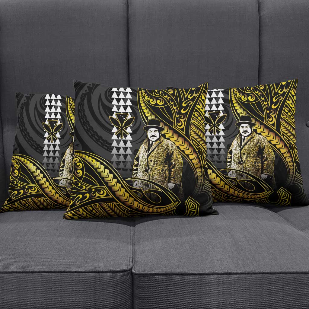 Hawaii Kuhio The Citizen Prince Pillow Cover Gold Polynesian Tribal Tattoo LT05 - Polynesian Pride
