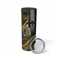 Hawaii Kuhio The Citizen Prince Skinny Tumbler Gold Polynesian Tribal Tattoo LT05 - Polynesian Pride