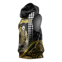 Hawaii Kuhio The Citizen Prince Sleeveless Hoodie Gold Polynesian Tribal Tattoo LT05 - Polynesian Pride