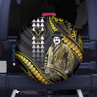 Hawaii Kuhio The Citizen Prince Spare Tire Cover Gold Polynesian Tribal Tattoo LT05 No hole Gold - Polynesian Pride