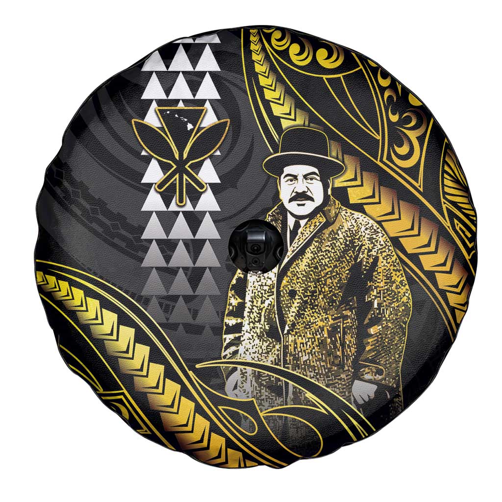 Hawaii Kuhio The Citizen Prince Spare Tire Cover Gold Polynesian Tribal Tattoo LT05 - Polynesian Pride