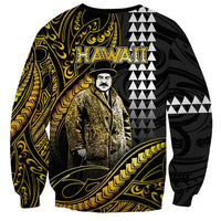 Hawaii Kuhio The Citizen Prince Sweatshirt Gold Polynesian Tribal Tattoo