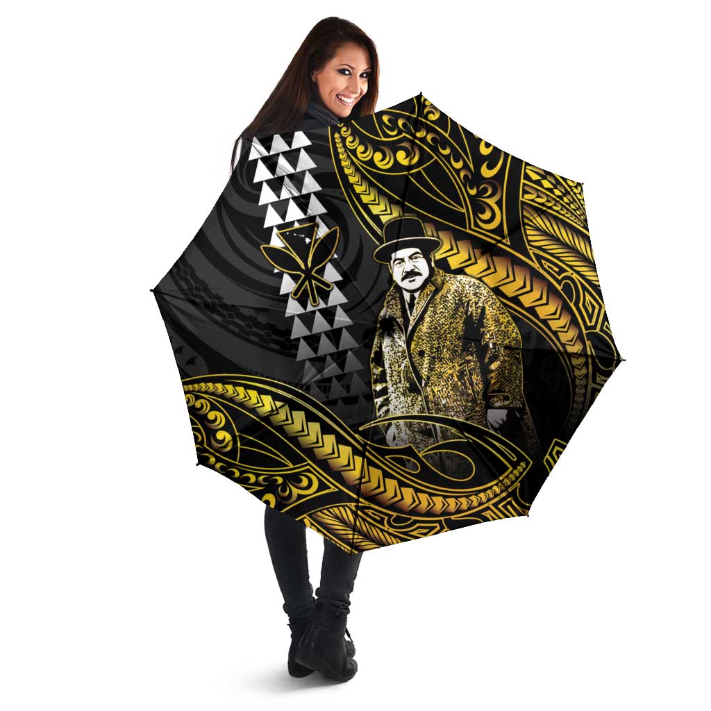 Hawaii Kuhio The Citizen Prince Umbrella Gold Polynesian Tribal Tattoo