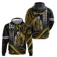 Hawaii Kuhio The Citizen Prince Zip Hoodie Gold Polynesian Tribal Tattoo LT05 - Polynesian Pride
