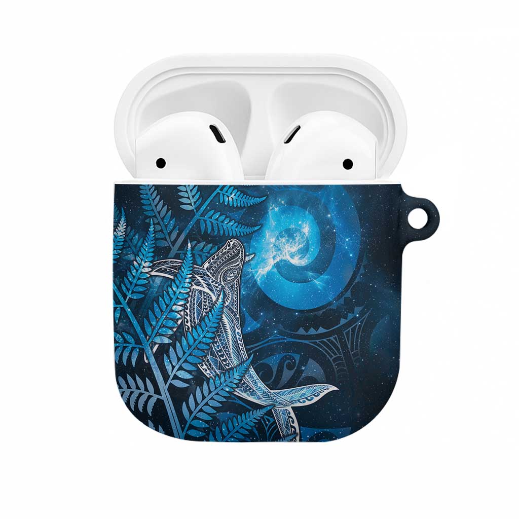 New Zealand Matariki AirPods Case Maori Koru With Humpback Whale Blue