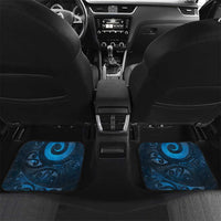 New Zealand Matariki Car Mats Maori Koru With Humpback Whale Blue