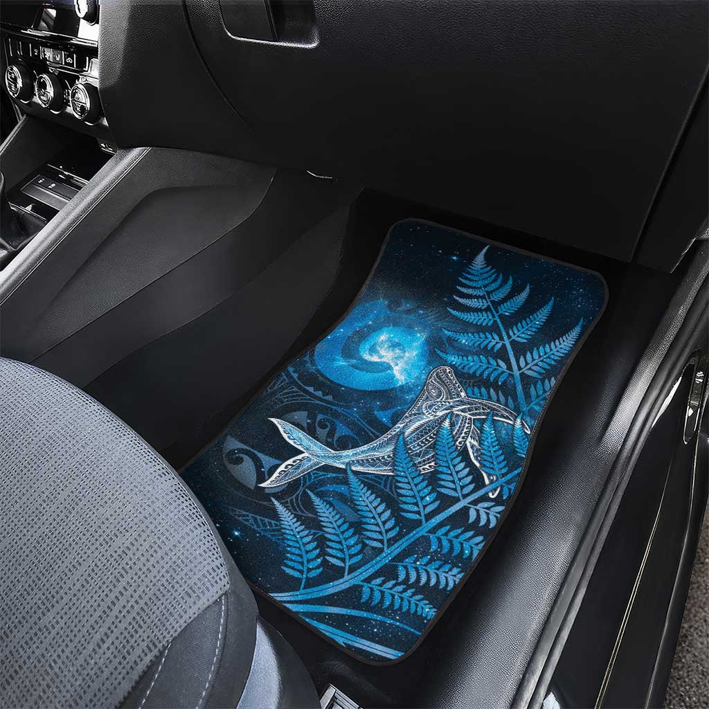 New Zealand Matariki Car Mats Maori Koru With Humpback Whale Blue