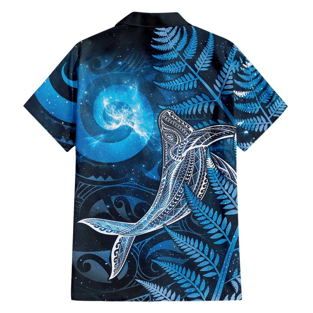 New Zealand Matariki Family Matching Summer Maxi Dress and Hawaiian Shirt Maori Koru With Humpback Whale Blue LT05 - Polynesian Pride