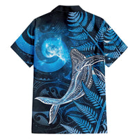 New Zealand Matariki Family Matching Summer Maxi Dress and Hawaiian Shirt Maori Koru With Humpback Whale Blue LT05 - Polynesian Pride