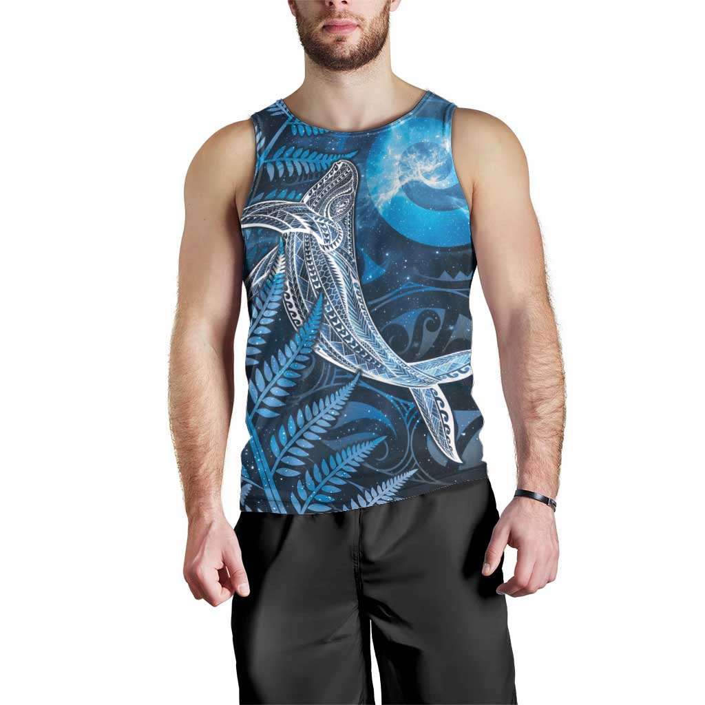 New Zealand Matariki Men Tank Top Maori Koru With Humpback Whale Blue